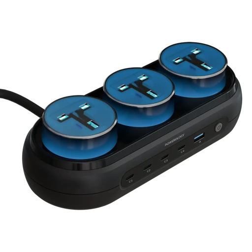 [PWHPS413GY] Powerology Holix GaN Multi-Port Power Station (Gray)