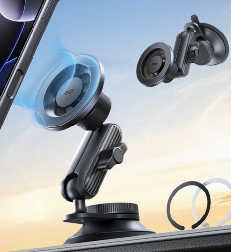 [2B5240102] ESR OmniLock Dash/Widshield/Screen Magsafe Car Mount (Black Carbon Fiber)