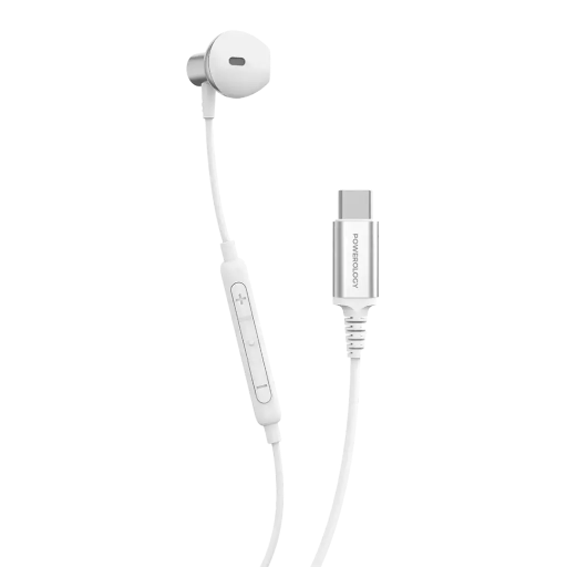 [PWEPHCM17WH] Powerology Type-C Mono Earphone (White)