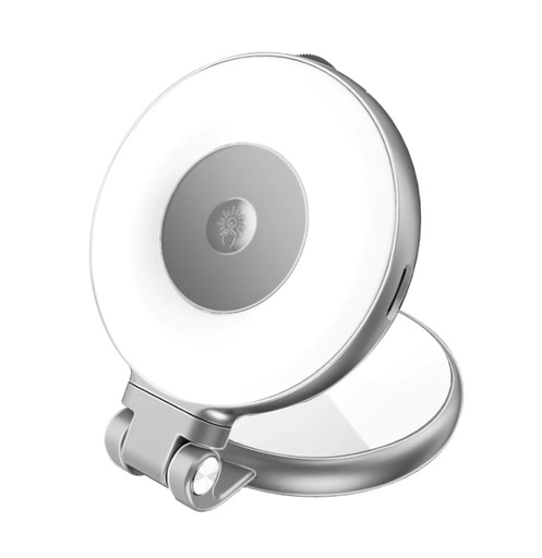 [MagHalo-Pro.Grey] Promate MagSafe LED Ring Light 360° Rotatable (Grey) 