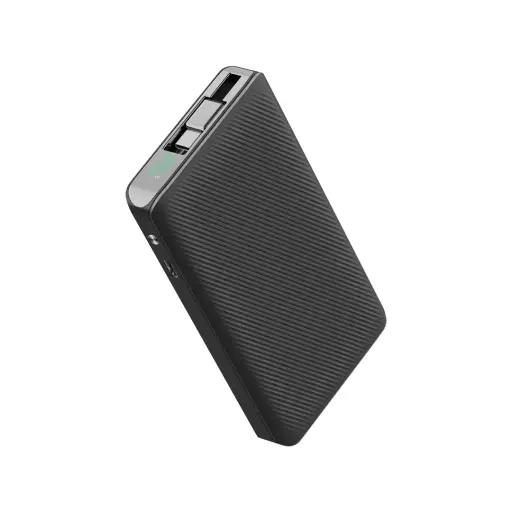 [PPBCHA71] Powerology 10000mAh Retractable Cable Power Bank (Black)