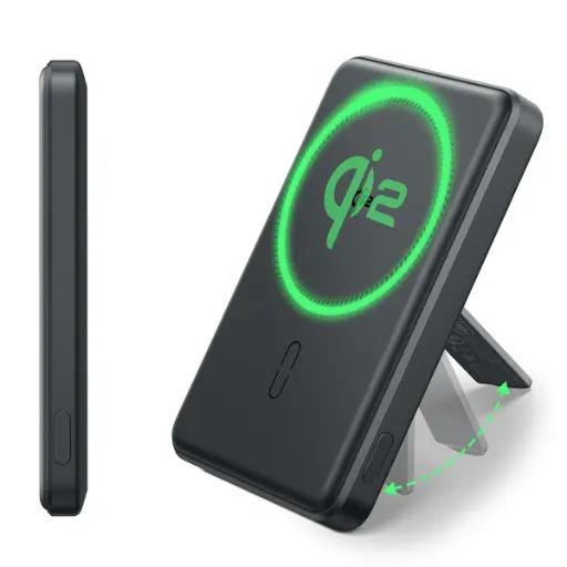 [2G52202] باوربنك ESR MagSlim بسعة 5000 مللي أمبير Qi2 (أسود)