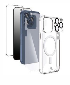 [PP-S6-IP15PRO-MPC] Phone Planet Bundle Unique Super Protection Set For IP 15 Pro (Clear)