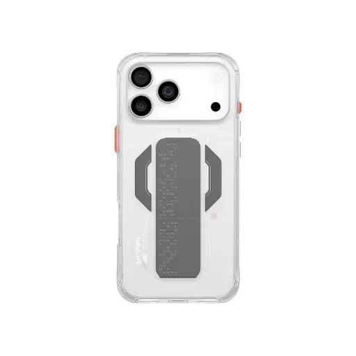 [SK-2025IPP6.3-HAXA-CLR] كفر Skinarma Haxa Mag-Charge+ مع ستاند ومسكة لهاتف iPhone 17 Pro (شفاف)