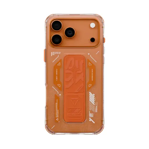 [SK-2025IPP6.9-HELIO-ORG] كفر Skinarma Helio Mag-Charge+ مع ستاند ومسكة لهاتف iPhone 17 Pro Max (برتقالي)
