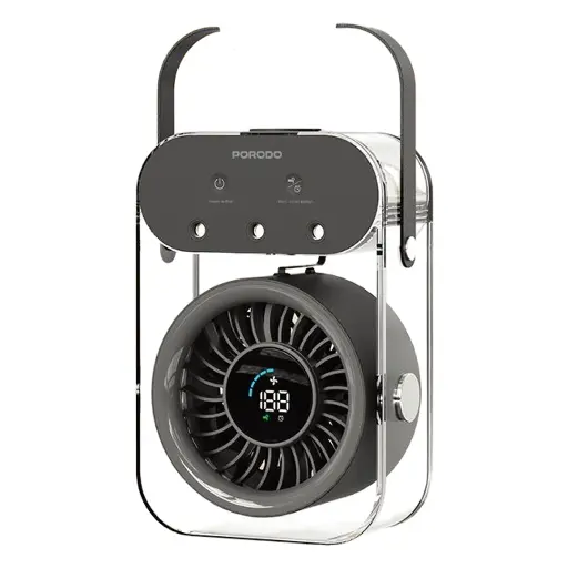 [PDLFSTZH26BK] Porodo Lifestyle Chillo Aqua Portable Mist Fan With 500mL Large Water Tank (Black)