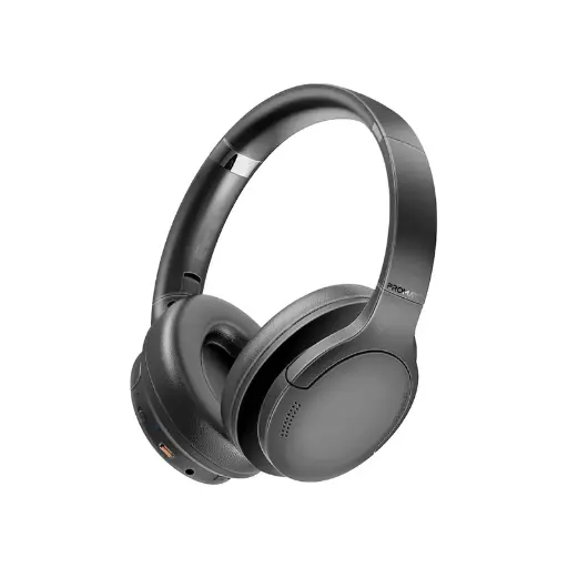 [LaBoca.Black]  سماعات رأس لاسلكية عالية الدقة توضع فوق الأذن (باللون الأسود) Promate LaBoca