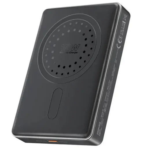 [Blade-10.Black]  ، بسعة 10000 ملّي أمبير (أسود)  فائق النحافة مصنوع من الألمنيوم، MagSafe يدعم  Promate باور بانك