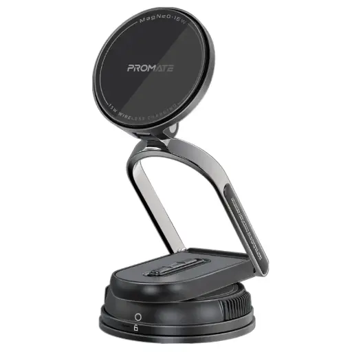 [MagNeo-15W] Promate 15W Versatile Ultra-Thin Cradleless Wireless Car Charger (Black)
