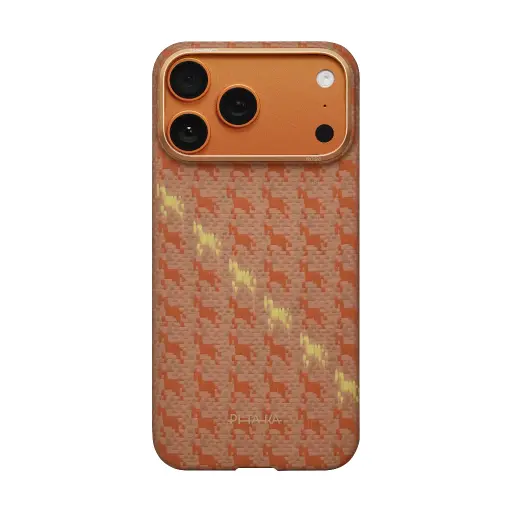 [HR1701PM] (Amber ) PITAKA Happiness Rides In Edge لهاتف iPhone 17 Pro Max  كفر 
