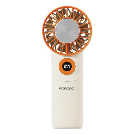[PDLFSTCF1BG] Porodo Lifestyle Chillo Wave Portable Mini Fan with Foldable Function & Non-Slip Mat (Beige)