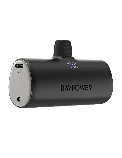 [RP-PB1221]   (أسود) RAVPower بسعة 5000mAh وشحن سريع 20 واط بمنفذ USB-C باور بانك