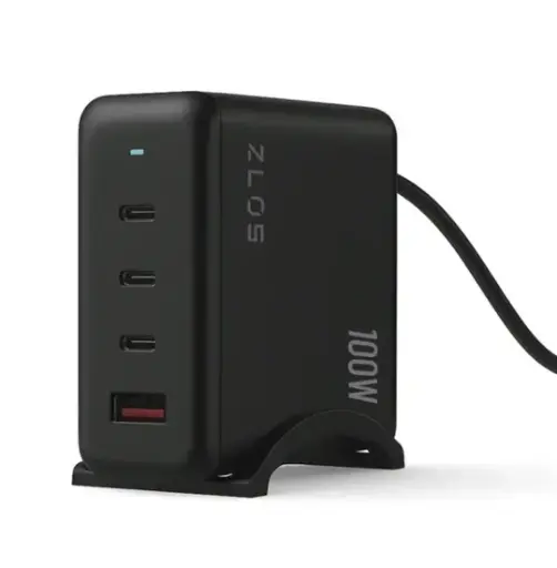 [ZLO-GFC100-GS] ZLOS 100W 4-Port GaN Charger (3USB-C+1USB-A)