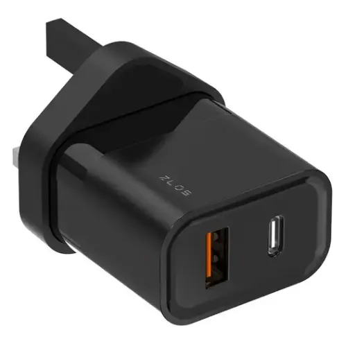[ZLO-GFC45-XYY] ZLOS 45W Gan fast charger two ports USB-C PD + 18W USB-A