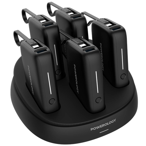 [PPBCHA48BK] Powerology ×5 10000mAh Power Bank Station (Black)