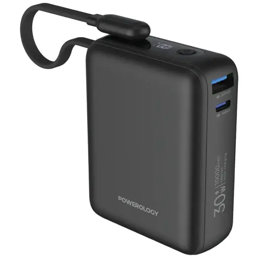 [PPBAM12BK] Powerology Montreal 10000mAh Power Bank (Black)