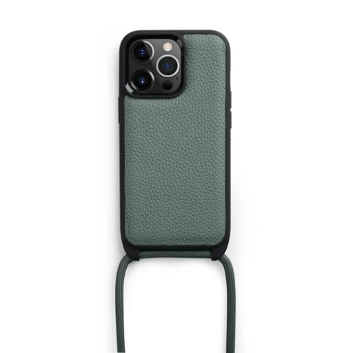 [IP14PM-STG-SGY] Melkco Strapthing Series Leather Case for iPhone 14 Pro Max (Space Grey)