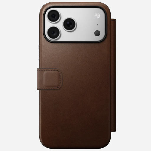 [NM009025858] Nomad Modern Leather Folio Case for iPhone 18 Pro Max (Brown)