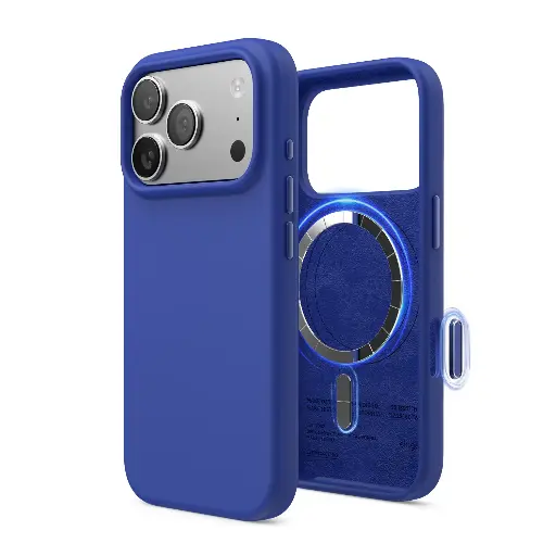 [ES17MSSC63PRO-CBL] Elago Magnetic Silicone Case for iPhone 17 Pro/18 Pro (Cobalt Blue)