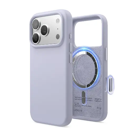 [ES17MSSC69PRO-PU] Elago Max Magnetic Silicone Case for iPhone 17 Pro Max/18 Pro Max (Purple)