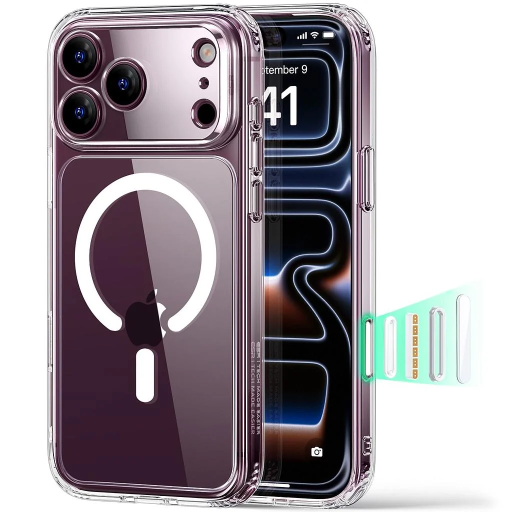 [1A863001] ESR Classic Hybrid Magnetic Case  (Camera Control) for iPhone 17 Pro/18 Pro (Clear)