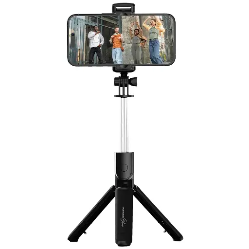 [PBS03SSTBK] Porodo Blue FlexiTripod Selfie Stick with Foldable Tripod (Black)
