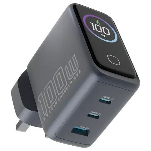 [PWCUQC070GY] Powerology Voltflow 100W AVS GaN Wall Charger (Gray)