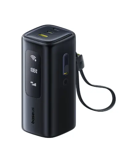 [E0025701] Baseus EnerGeek GX11 MiFi باور بانك 20000mAh 67W (أسود)