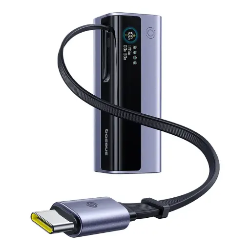 [E0028Q00] Baseus EnerGeek GR11 Power Bank with Retractable Cable 25000mAh 200W (Space Grey)