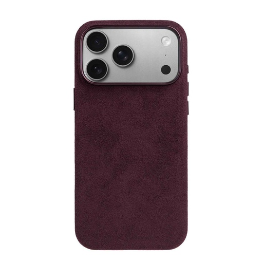 [AP18PM-QB-ODLPE] Melkco كفر Alcantara Regal Snap ماغسيف لـ iPhone 17 Pro Max/18 Pro Max (عنابي)