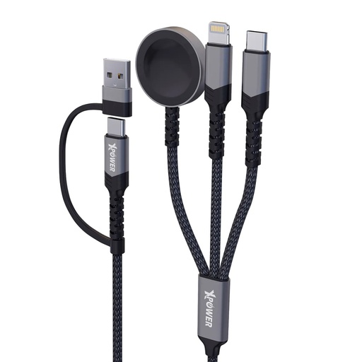 [C2CLW3-1-100-GY] Xpower 60W 6in1 Charging Cable (Black)