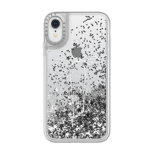 [CTF-4087600-6511901] Casetify Glitter Case Take A Bow Silver for iPhone Xr