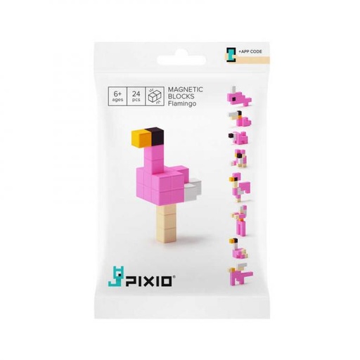 [50103] PIXIO Flamingo - 24 Magnetic Block Set
