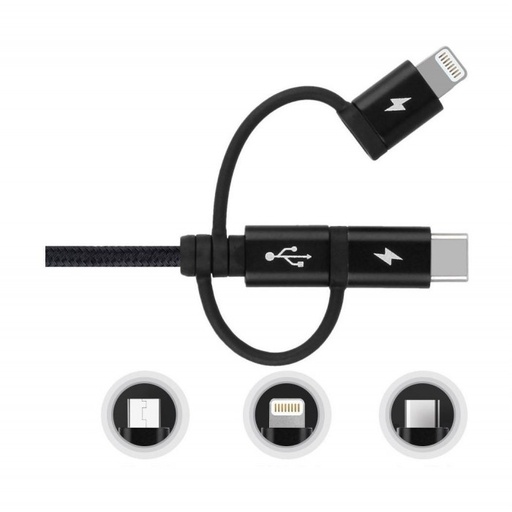 Momax OneLink 3-in-1 USB-A to Micro/Lightning/Type C