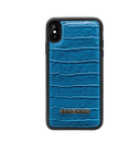 GoldBlack IPHONE XS MAX CROCO BLUE