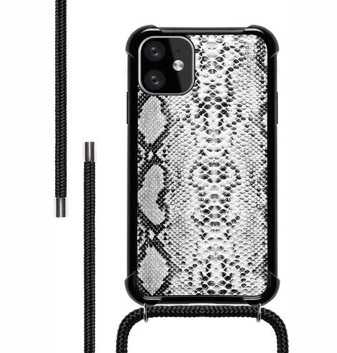 [LOO036] LOOKABE Necklace Case for iPhone 11 (Black/Snake)