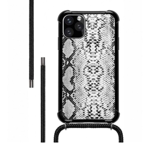[LOO035] LOOKABE Necklace Case for iPhone 11 Pro (Black/Snake)