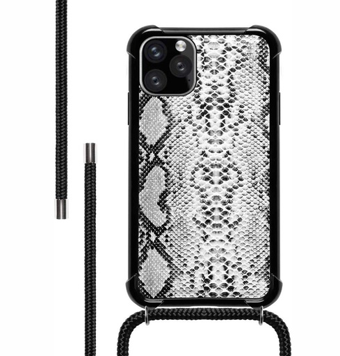 [LOO035] LOOKABE Necklace Case for iPhone 11 Pro (Black/Snake)