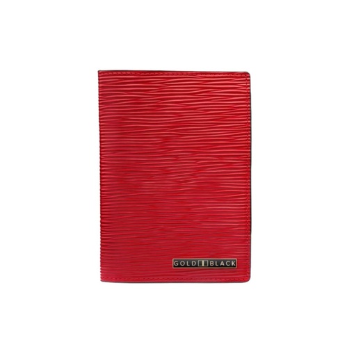 [43452] Gold Black Passport Cover (Unico red)