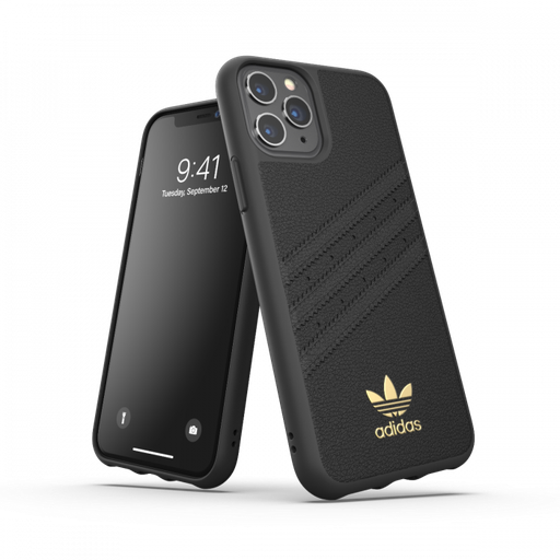 [36378] Adidas 3-Stripes Leather Snap for iPhone 11 Pro (Black)