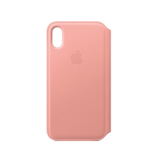 [MRGF2] Apple Leather Folio for iPhone X (Soft Pink)