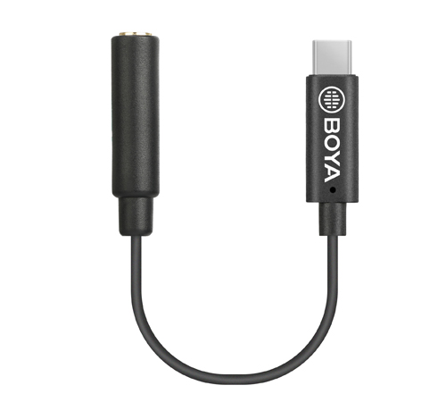 [BY-K4] BOYA 6cm 3.5mm Female TRRS to Male Type-C Adapter Cable