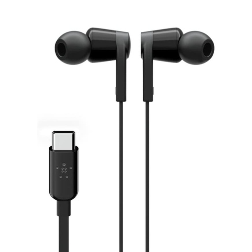 [BL-HS-USBC-002-BLK] Belkin Rockstar Headphones with USB-C Connector (Black)