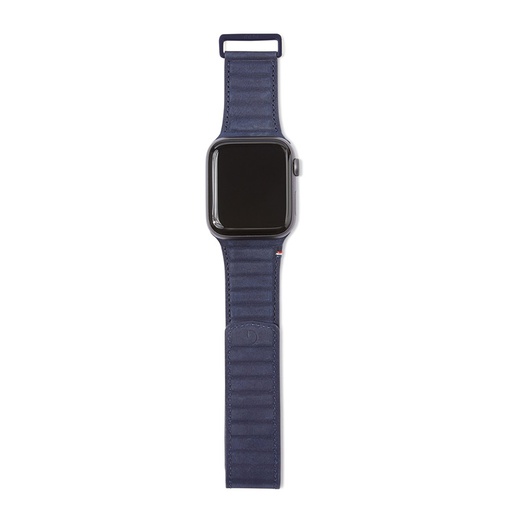 [D9AWS40TS1NY] Decoded Traction Leather Magnetic Strap for Apple Watch 38/40mm (Blue)
