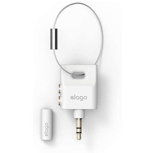[EEA-SPL-WH] Elago Key Ring Splitter for Headphones &amp; Earphones (White)