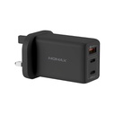 Momax One Plug 65W 3-Port GaN Charger (Black)