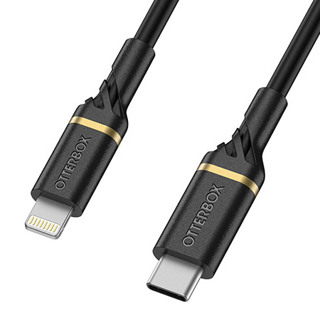 [78-52647] Otterbox Lightning to USB-C Standard Cable 2m (Black)