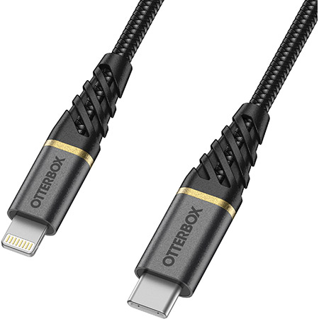 [78-52655] Otterbox Lightning to USB-C Premium Cable 2m (Black)