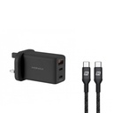 Momax FastPro GaN charger kit with Type-C cable (Black)