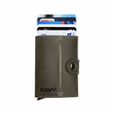 KAVY Credit Card Holder Leather Slim Wallet (Green)